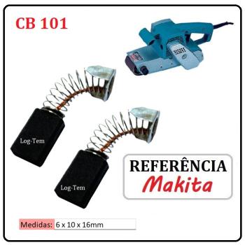 JOGO DE ESCOVA DE CARVÃO - LIXADEIRA DE CINTA MAKITA - 643-100 - CB 101 - 9924 B