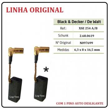 XSE 254 A/B - ESCOVA DE CARVÃO DEWALT - DWE 4020 - C/ 1 PINO