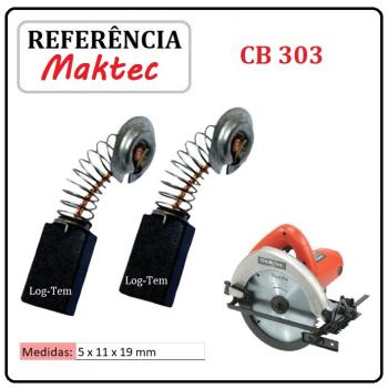 JOGO DE ESCOVA DE CARVÃO - SERRA CIRCULAR MAKTEC - 194996-6 - CB 303 - MT 580