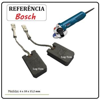 J-1-8 / JOGO DE ESCOVA DE CARVÃO - ESMERILHADEIRA BOSCH - 1607014176 - 1800 - GWS 7-125 - ORIGINAL