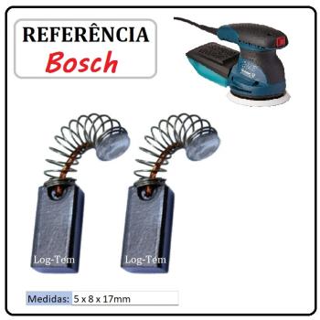 JOGO DE ESCOVA DE CARVÃO - ESMERILADORA EXCENTRICA BOSCH - 1607014117 - 1372 - GEX 125 A