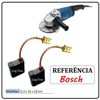 JOGO DE ESCOVA DE CARVÃO - LIXADEIRA BOSCH - 1607014171 - 1351 - GWS 18-180