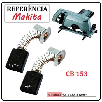 JOGO DE ESCOVA DE CARVÃO - FRESADORA RETA MAKITA - 194985-1 - CB 153 - 6910