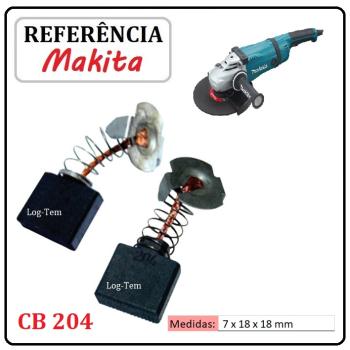 JOGO DE ESCOVA DE CARVÃO - ESMERILHADEIRA MAKITA - 194992-4 - CB 204 - GA 9030