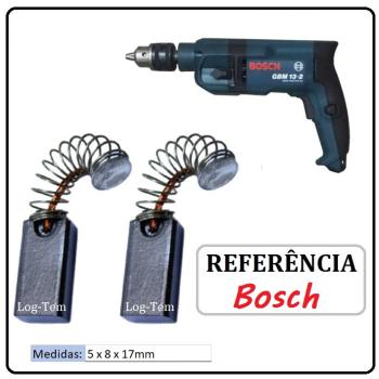 JOGO DE ESCOVA DE CARVÃO - FURADEIRA BOSCH - 1607014117 - 1126.1 - GBM 13-2