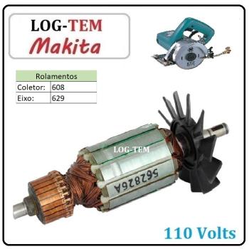K-2-4-7 / 512826-3  INDUZIDO / ROTOR / MOTOR - SERRA MARMORE MAKITA 110 V - 4100 NB - POS.17 - ORIGINAL