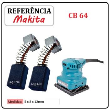 JOGO DE ESCOVA DE CARVÃO - LIXADEIRA ORBITAL MAKITA - 194969-9 - CB 64 - BO 4510
