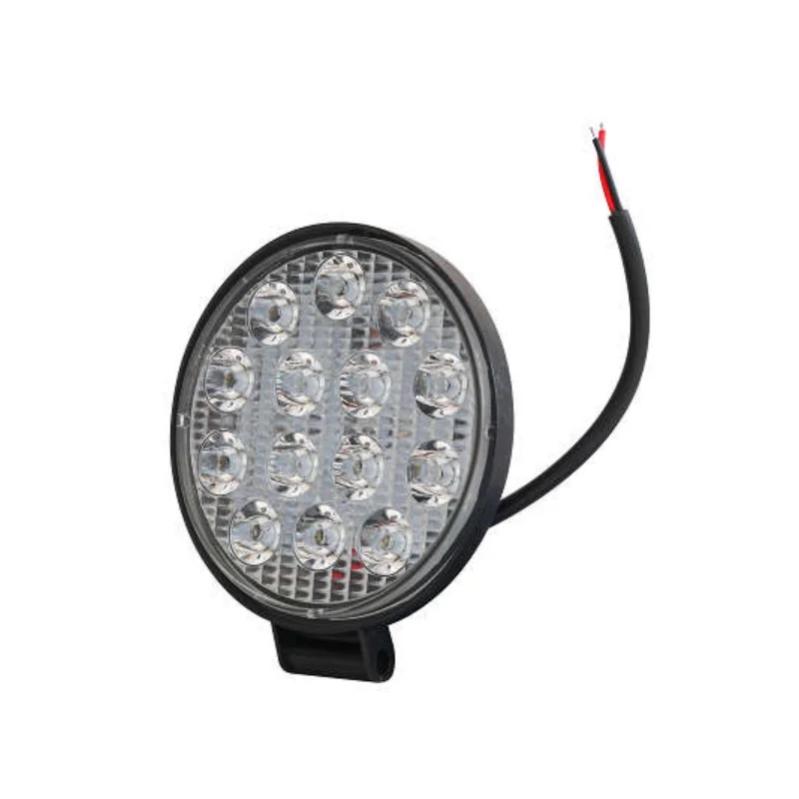 Farol de Milha 14 Leds Redondo 10w Universal 6000K 12v 24v Tiger Auto