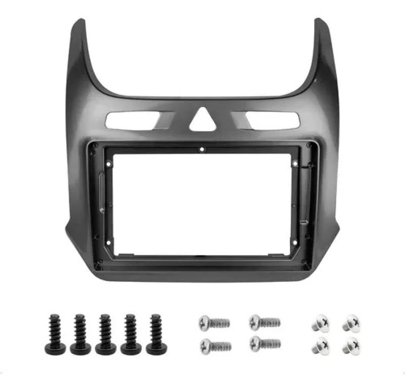 MOLDURA 9 POLEGADAS COMPATIVEL COM CHEVROLET COBALT LT/LTZ 2012/20 CINZA BRILHANTE