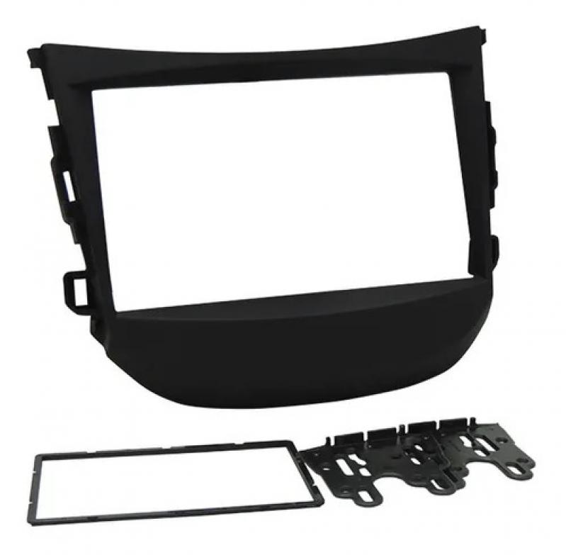 MOLDURA 2 DIN HYUNDAI HB20 12/19 - PRETA
