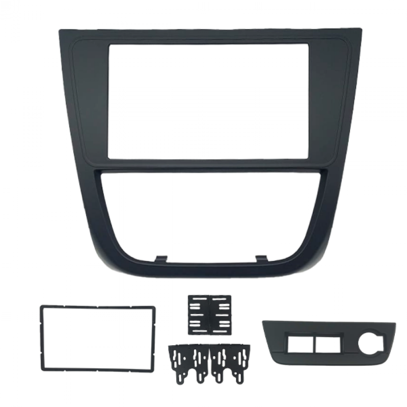 MOLDURA 2 DIN VW GOL G5, SAVEIRO, VOYAGE - PRETA