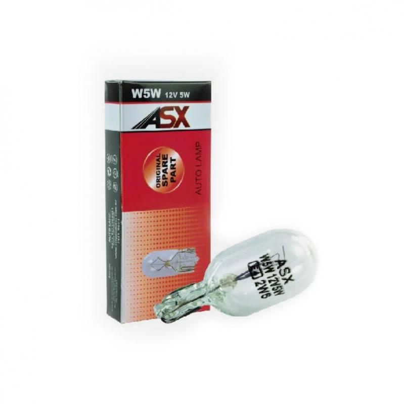 LAMPADA T10 CLEAR ESMAGADA - W5W - 12V - ASX2510