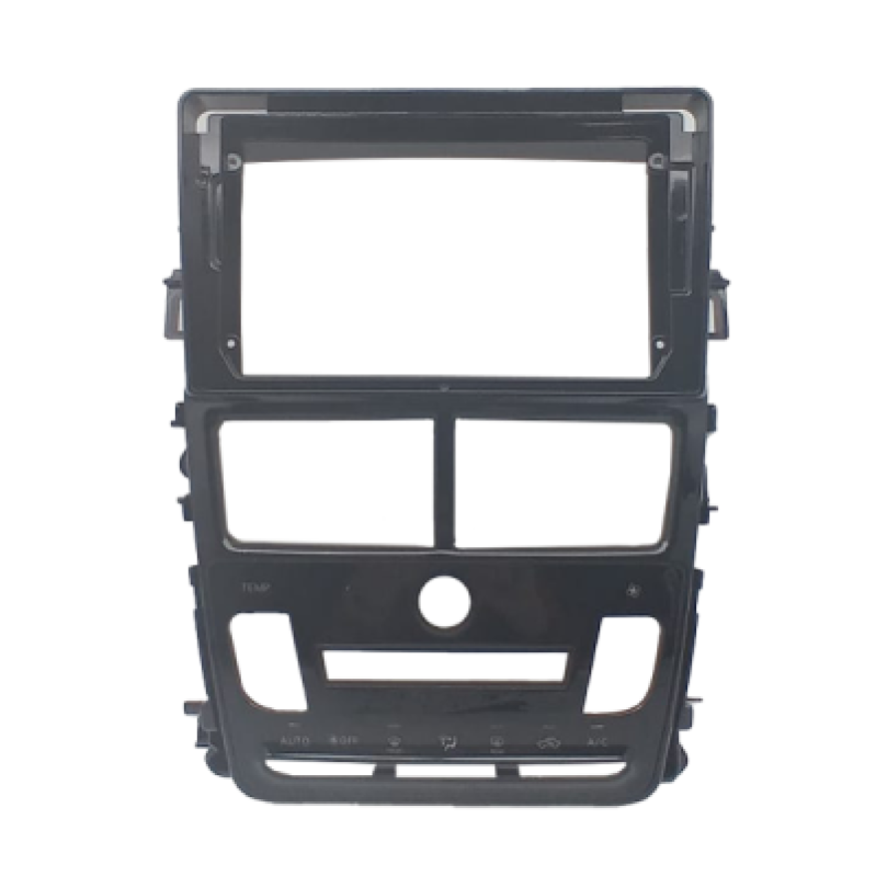 MOLDURA 9 POLEGADAS COMPATIVEL COM TOYOTA YARIS 2018/21 A/C DIGITAL BLACK PIANO