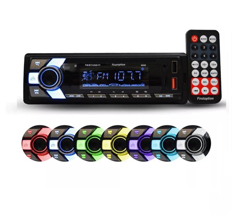 MP3 BT 50W*4 6699 MUDA 7 CORES C/CONTROLE (2 USB)