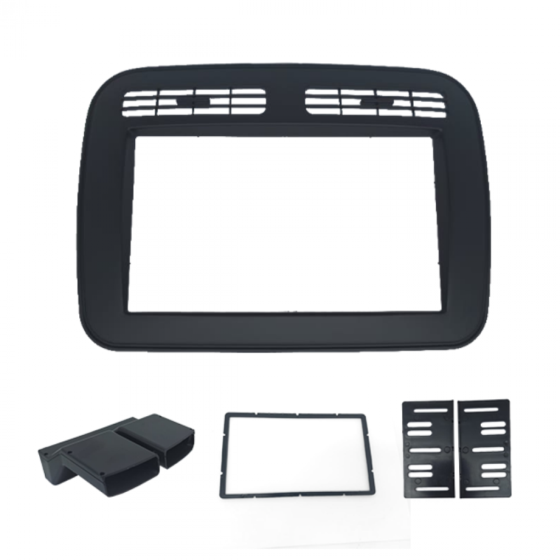 MOLDURA 2 DIN CHINES E JAPONES RENAULT CLIO G2 98/12 E G3 13/16 - PRETA MD