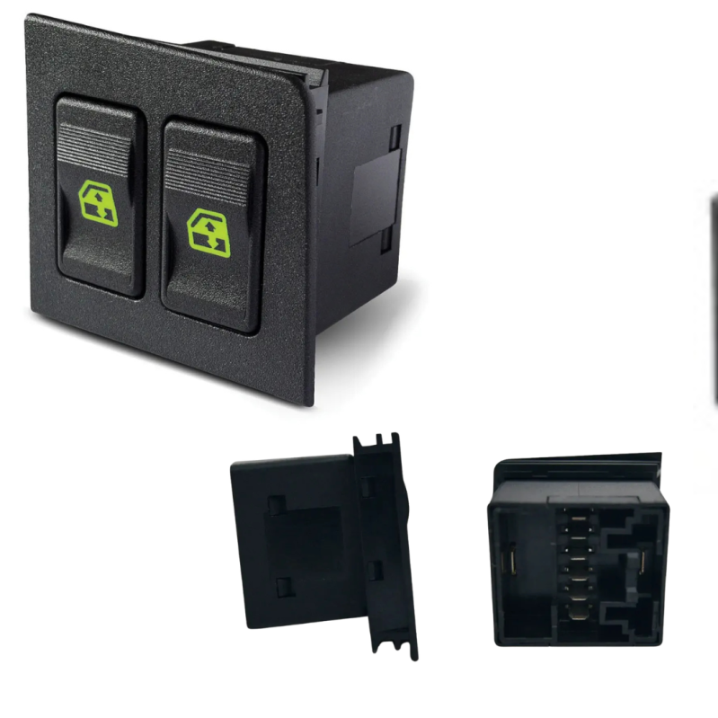INTERRUPTOR VIDRO UNO D.ESQ. 2004/ LED-VERDE DUPLO