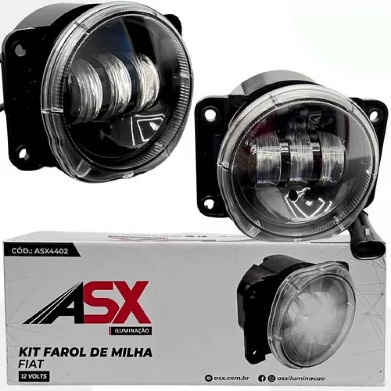 KIT FAROL DE MILHA LED FIAT 12V - ASX4402