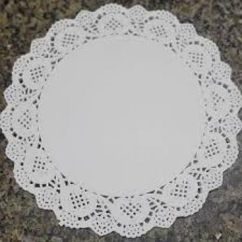 TOALHA RENDADA REDONDA 26,5 12UN