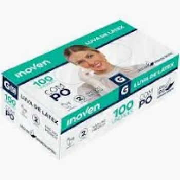 LUVA DE LATEX PROCEDIMENTO TAM (G) C/ PO INOVEN