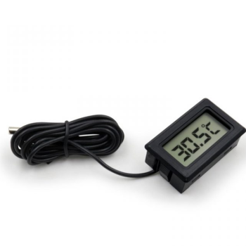 TERMOMETRO DIGITAL PAINEL LCD -50+70C BATERIA AG13 1,5V SENSOR NTC 1,5MT PRETO