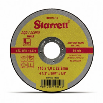 DISCO CORTE 115,0X1,0X22,2 - DAC115-14 - STARRET
