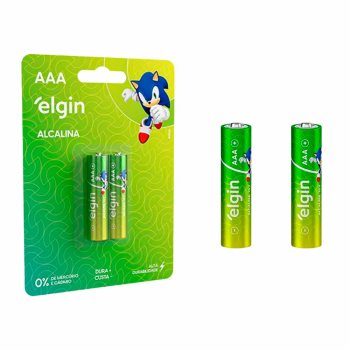 PILHA PALITO ALCALINA “AAA“ 1,5V 02UND - ELGIN