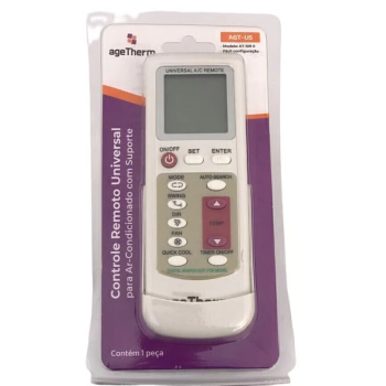 CONTROLE REMOTO A/C SPLIT UNIVERSAL C/SUPORTE 7/60BTUS - AGETHERM