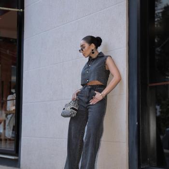 Calça Jeans Wide Leg
