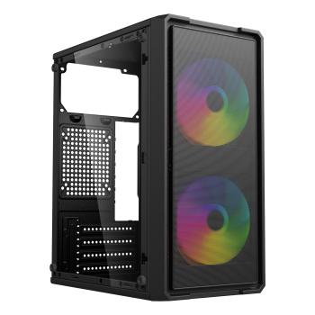 GABINETE GAMER BG-065 ZONE PRETO BLUECASE 2X FAN RAINBOW