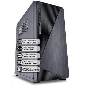 COMPUTADOR OFFICE i3 4160 / 8GB/ SSD 120GB / W10