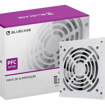 FONTE ATX PS/2 500W PFC ATIVO BLU500-PFCPS2W BLUECASE BIVOLT AUTO BRANCO