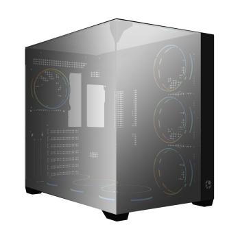 GABINETE GAMER BG-059GRB GRAND VEGAS PRETO BLUECASE PANORAM. ESPELHADO