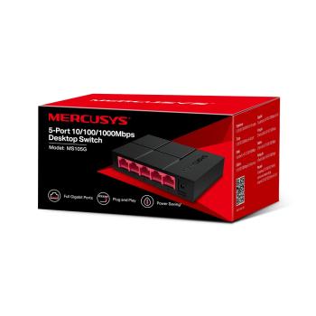 SWITCH 5 PORTAS MERCUSYS MS105G GIGABIT