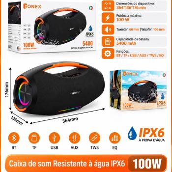 Caixa de som onex 100w