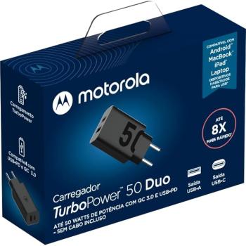 Carregador Turbo Motorola  50 duo