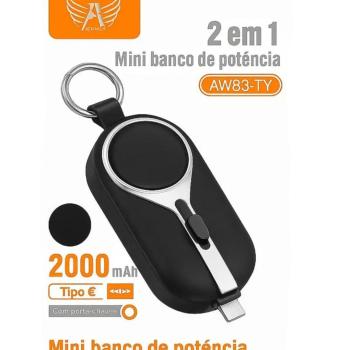 Carregador Portatil 2 em 1 2000mah