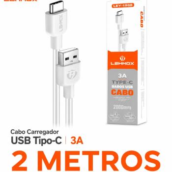 Cabo de carregador lehmox 2 metros