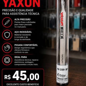 Pinça de Aço Inoxidavel Ponta Reta  YAXUN