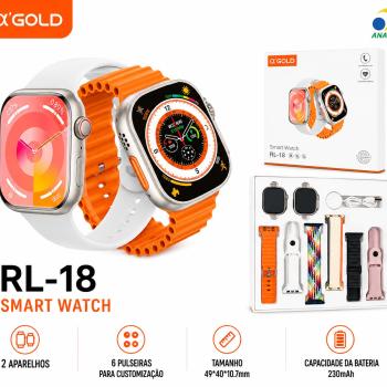 RELOGIO SMART WATCH GOLD C/2 RELOGIOS RL-18