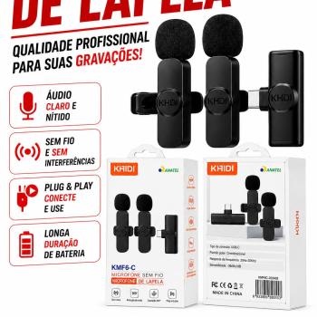 MICROFONE DE LAPELA KAIDI KMF6-C