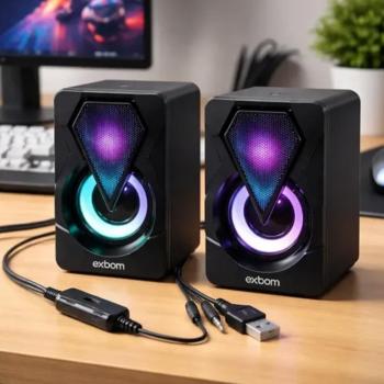 Caixa de som para Computador EXBOM