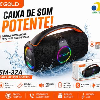 CAIXA DE SOM GOLD 80W SM-32A