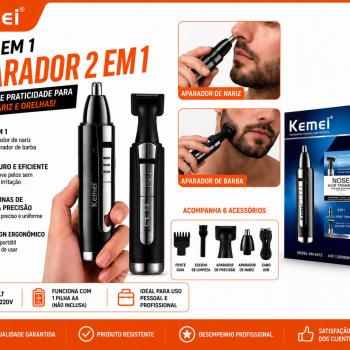 MAQUINA DE BARBEAR 2 EM 1 KEMEI