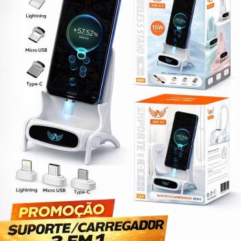 Suporte / Carregador por indução 15w