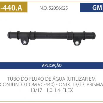 TUBO REFRIGERACAO ONIX PRISMA 13/... FERRO VC440A