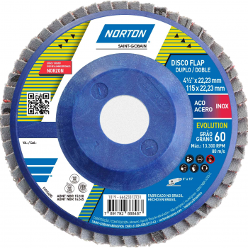 FLAP 4.1/2 G60 NORTON EVOLUTION NYLON ZIRCONIO (CX 10 UN) 66623313731