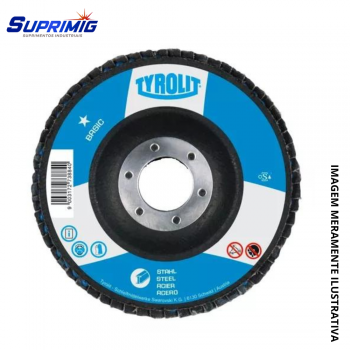 FLAP 4 1/2 GR 120  TYROLIT BASIC FIBRA ZIRCONIO (CAIXA COM 10) - 34318368