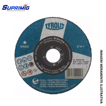 DISCO CORTE 9 X 3,0 BASIC TYROLIT CX 25 UN. 223002