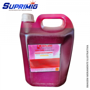 LIQUIDO PENETRANTE VERMELHO LAVÁVEL A ÁGUA (GALÃO 5L) - SERV-CHEK VP-42