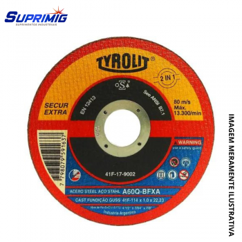 DISCO CORTE 4.1/2 1,0 SECUR TYROLIT - 677988